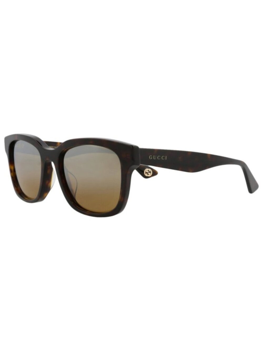 New Gucci Women's Sunglasses Square Rectangle Recycled Acetate Frame Mens Havana